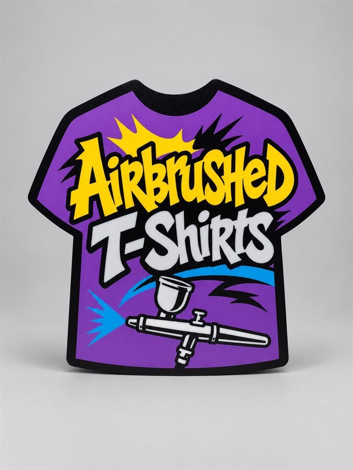 Authentic Airbrushed T-Shirts 3D-printed illuminated sign from chicagolightcraft.com